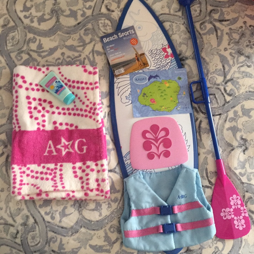 Retired. American girl Kanani paddle board set